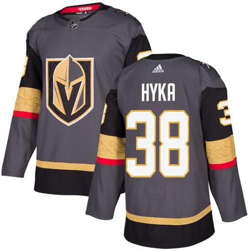 Adidas Golden Knights #38 Tomas Hyka Grey Home Authentic Stitched NHL Jersey
